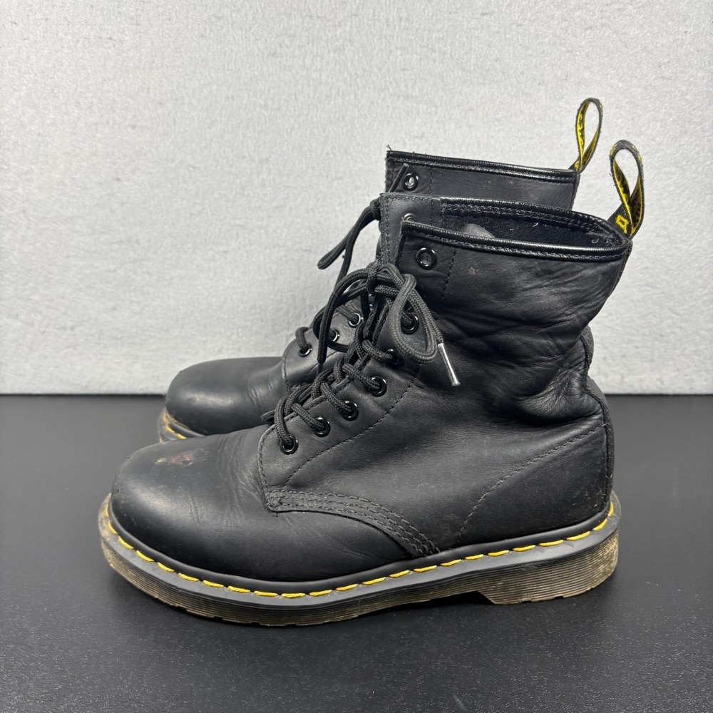 Dr. Martens 1460 Pascal Black Leather Boots Men's 6/ Women's 7 Soft Leather Docs
